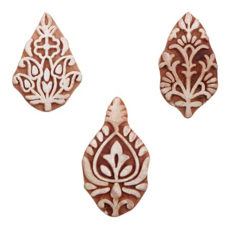 Set of 3 Piece New Mix Wooden Printing Blocks